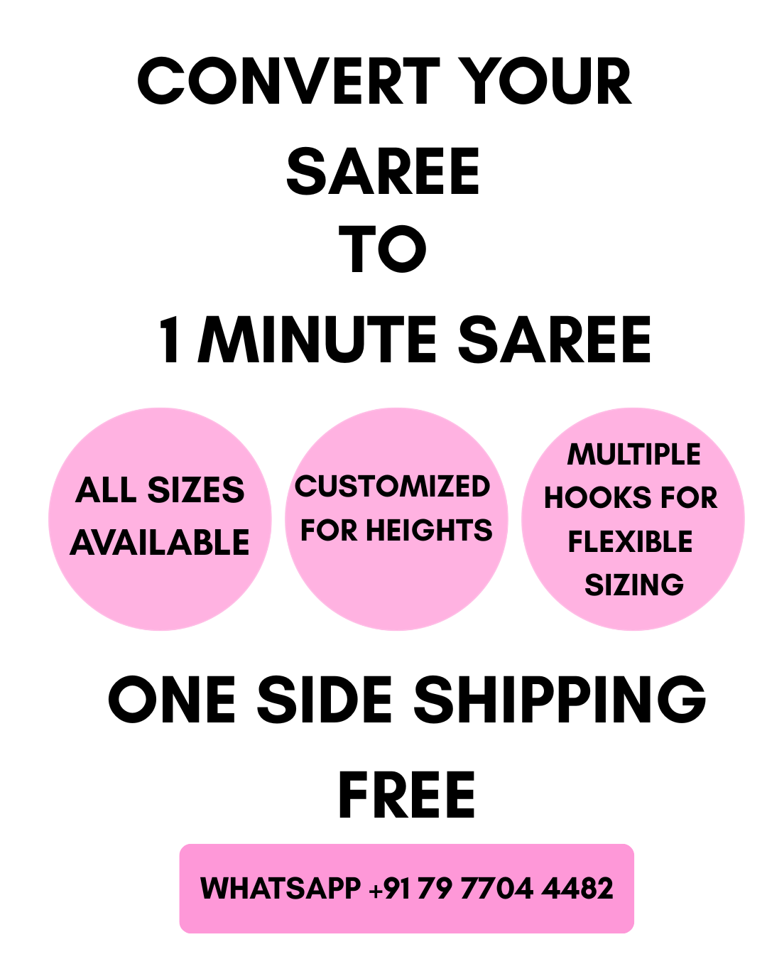 CONVERT REGULAR SAREE INTO 1 MINUTE SAREE