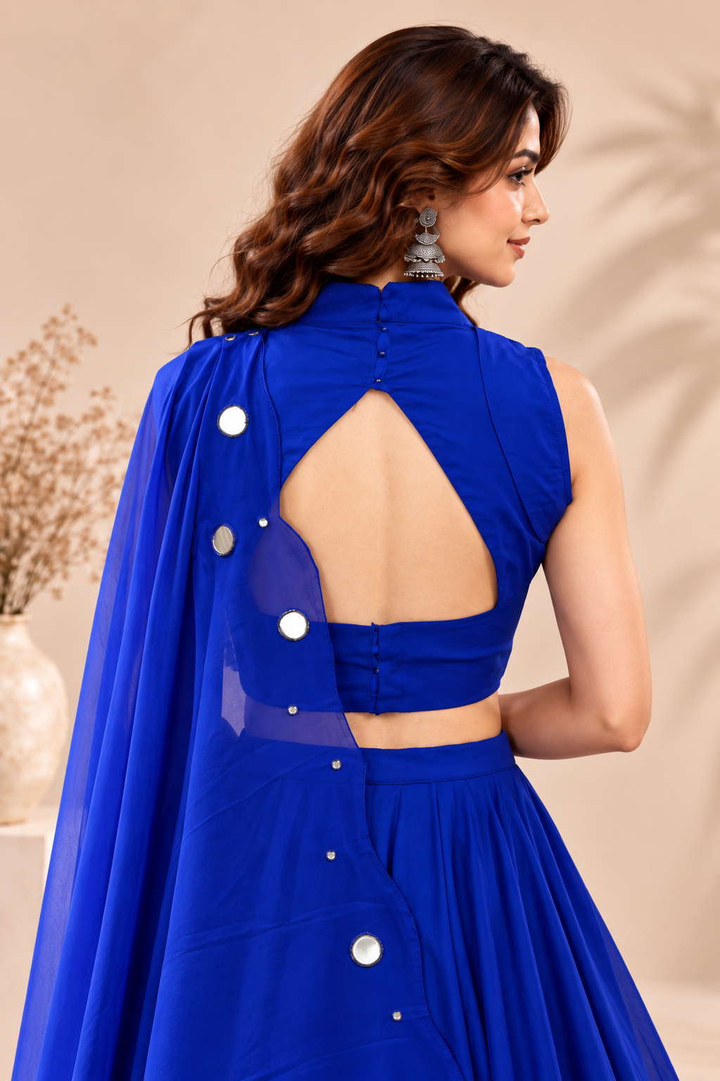 Royal Blue Navratri Lehenga Choli Set with Embellished Dupatta | Festive Garba & Dandiya Outfit