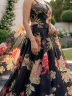 Designer Pure Organza Digital Print Lehenga Choli Set with Embroidered Corset Blouse