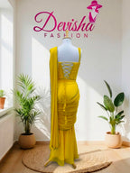 Sunshine Yellow Ready-to-Wear Saree with Embellished Blouse